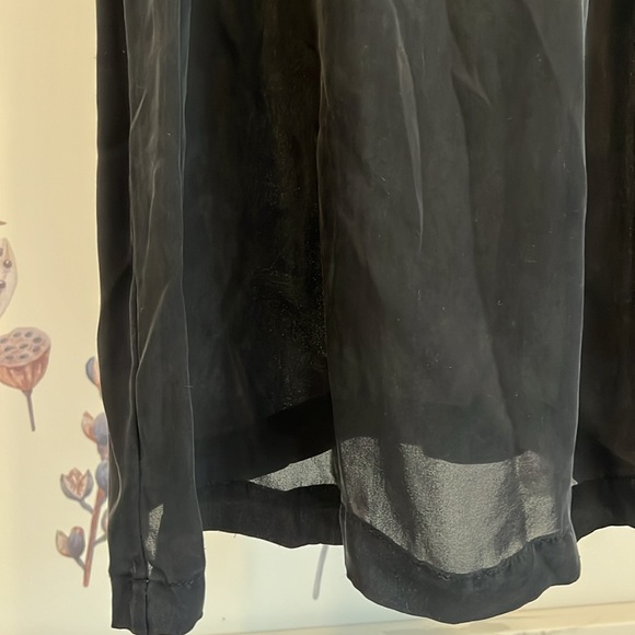 A.L.C Silk Tank With Zipper Back and Leather Collar - Picture 2 of 5